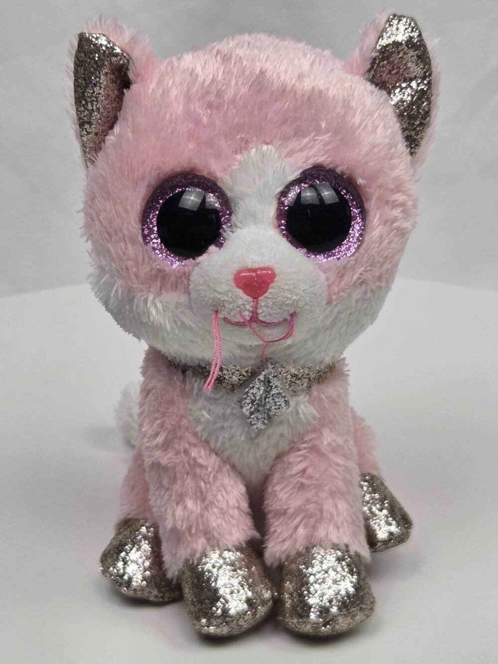 Ty Beanie Boos FIONA Pink Cat Stuffed Animal Plush Toy (6 Inches)